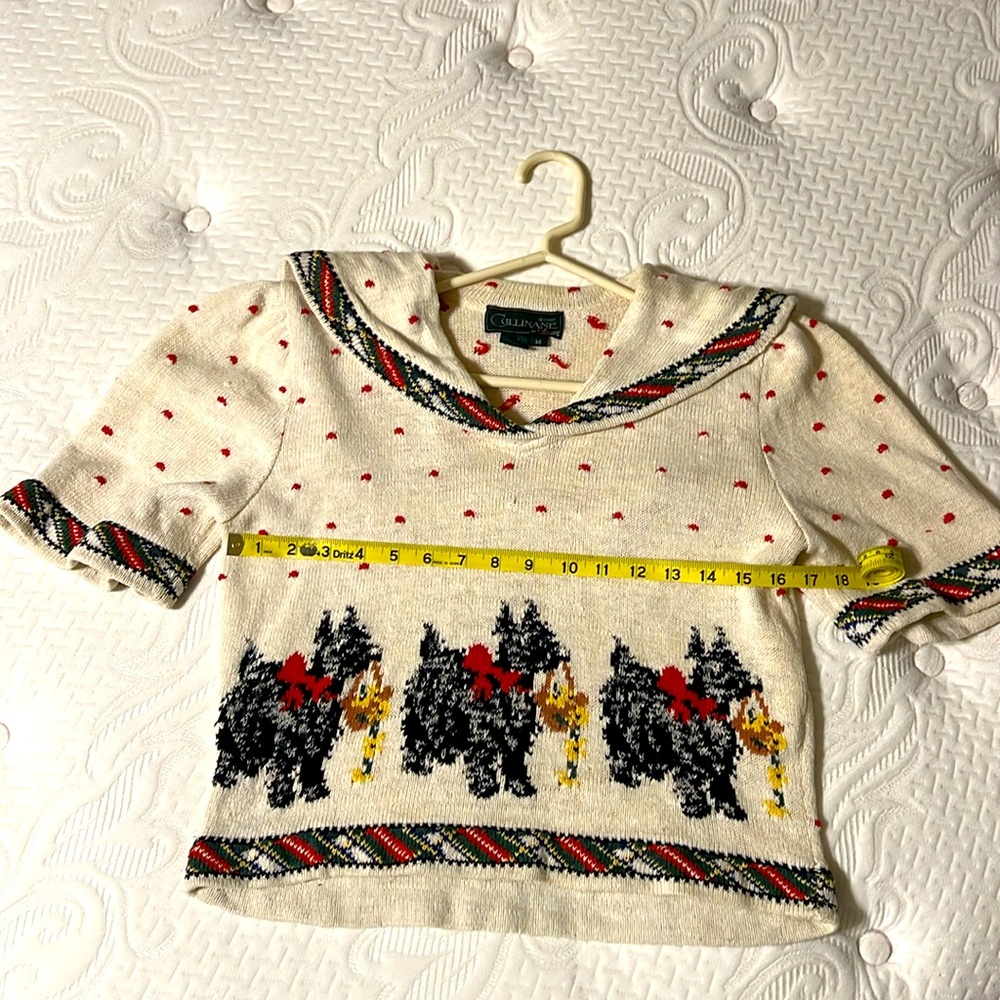 Cullinane terrier-embellished sailor-style Vintage Sweater